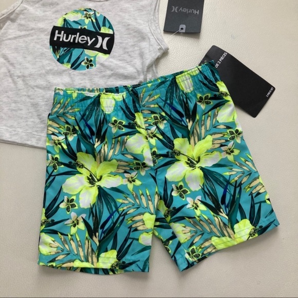 Hurley colorful sleeveless shorts set 2258 - Picture 3 of 5